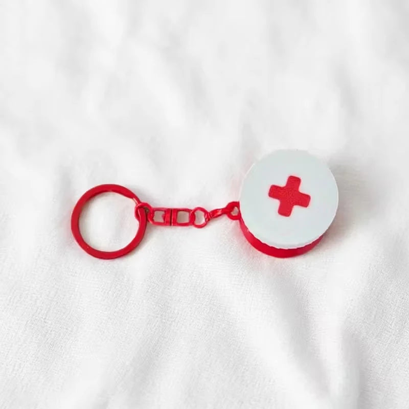 Plastic Medicine Case Pill Holder Daily Use Emergencies Mini Sliding Qme