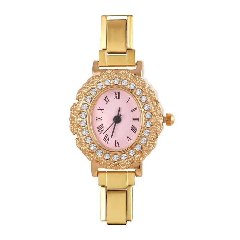 Women's Men's DIY Width Italian Elastic Charm Stainless Oval Watch