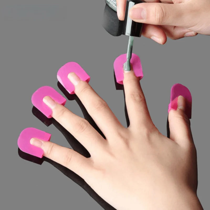 U-shaped nail protection cap - Leak-proof nail art protective cap, suitable for precise application of nail polish Qme