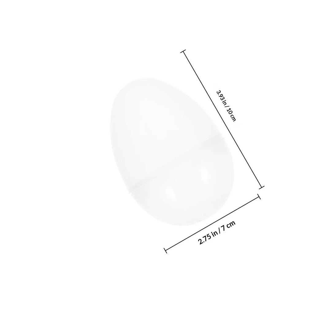 6Pcs Party Gift Clear Fillable Easter Eggs Jumbo Plastic Openable Candy Holders Easter Hunt Family School Activity Qme
