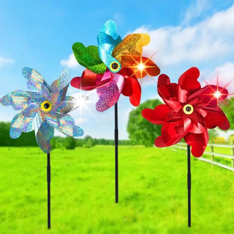 Creative Outdoor Garden Lawn Yard Decoration Bird Repellent Windmill Qme