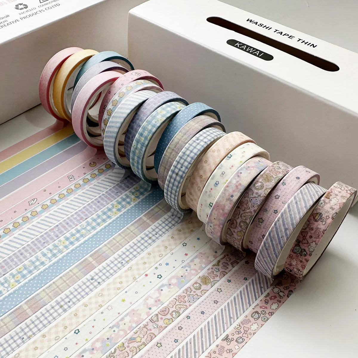 Set of 20 Vintage Washi Tapes, Designed for Journal Lovers, Traditional Style, Ideal for Creative Decoration for Students. Qme C
