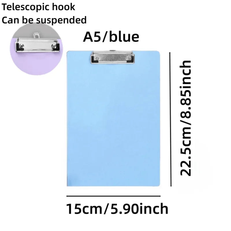 Simple A5 Bill Clipboard Memo Pad Clip Board Loose-leaf Notebook File Writing Pad Clamps Paper Holder Office School Supplies Qme