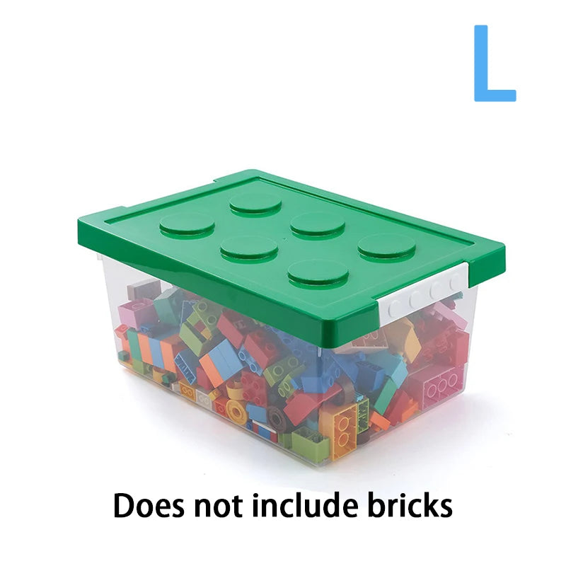 Stationary Holder Sundries Snack Container Kids Building Block Qme L Green