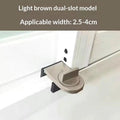 No-drill Sliding Door Lock Child Safety Windows High-rise Anti-fall Qme Brown
