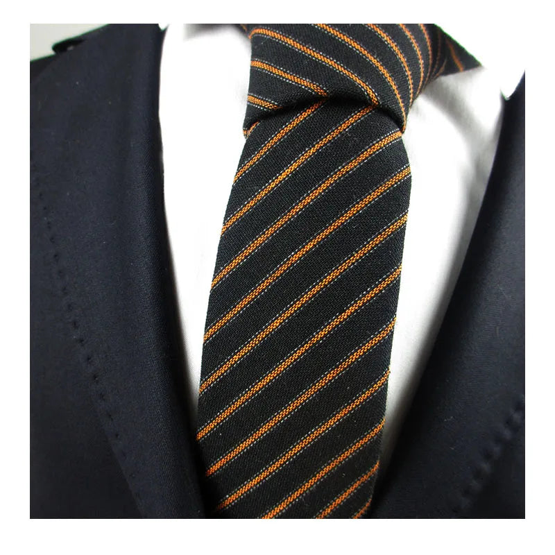 Fashion Mens Necktie Solid Wool Ties Jacquard Woven Ascot Navy Blue Qme COLOR15
