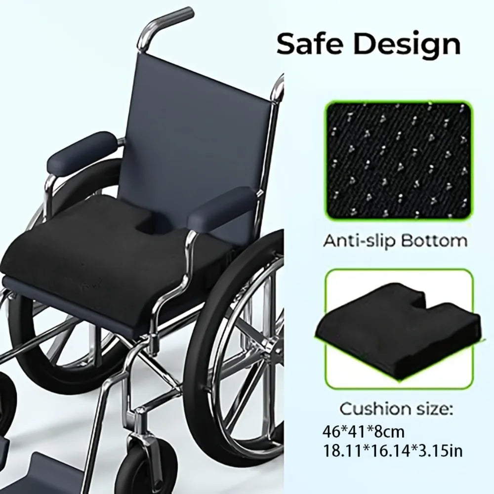 Wheelchair Seat Cushions for Sciatica Back Coccyx Pressure Sore Ulcer Pain Relief Memory Foam Pressure Relief Cushion Breathable Qme