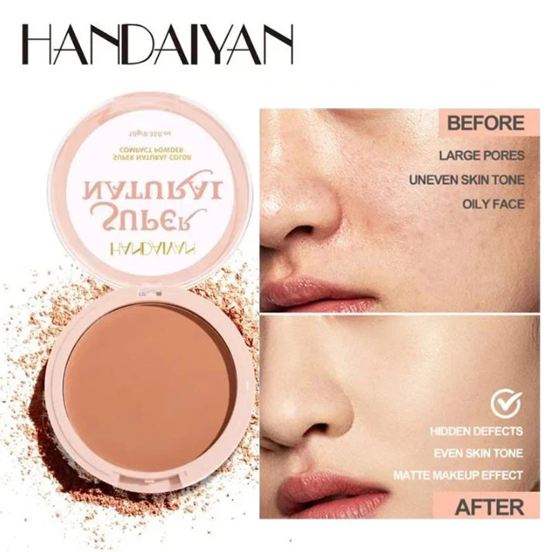 Face Setting Powder Cushion Long Lasting Oil-Control Pressed Foundations 8 Colors Matte Finish Concealer Makeup Pressed Powder Qme