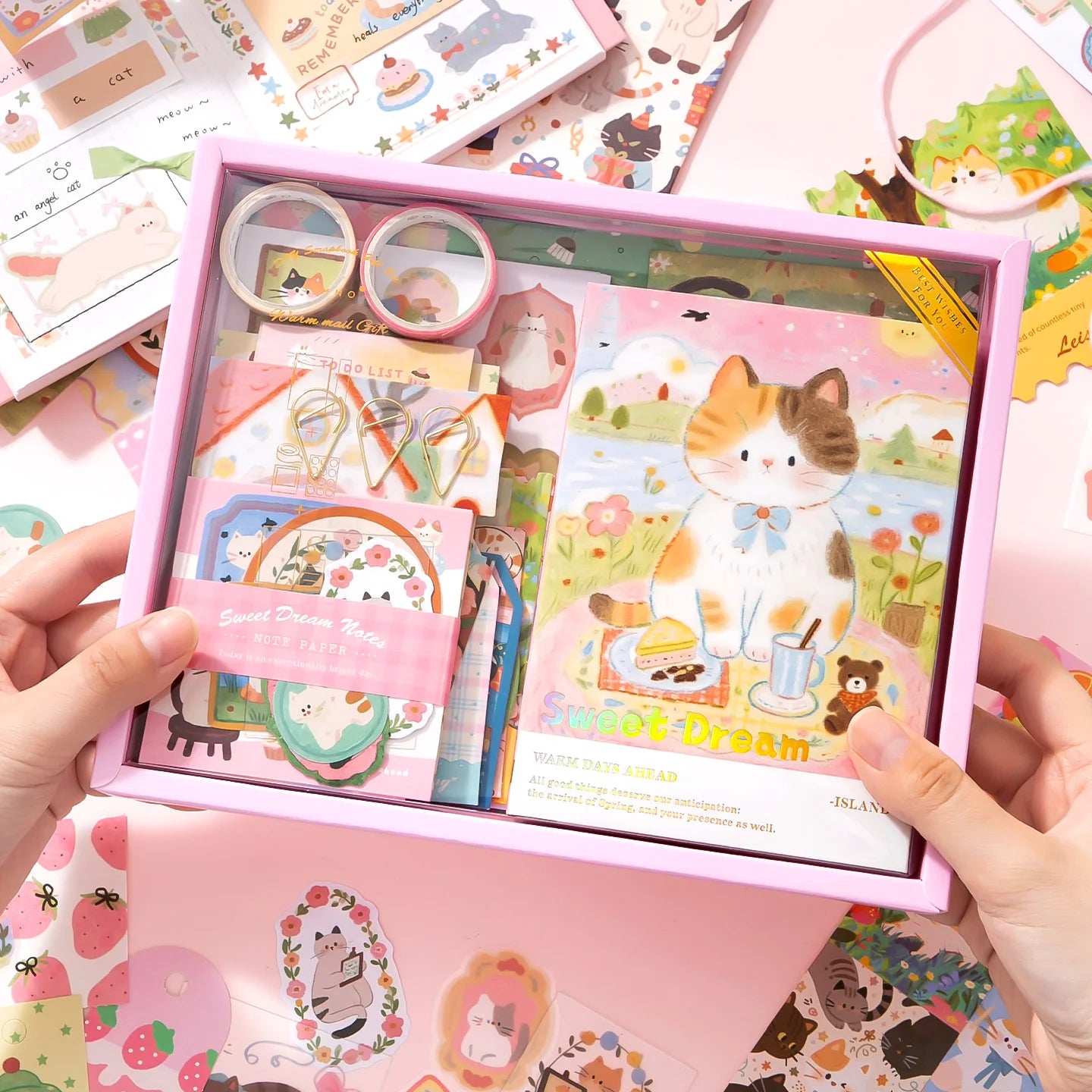 TIANZI Cute Gift Boxes Handbooks School Student Reward Small Gifts Children's Stationery Set Scrapbooking Supplies Qme 2A