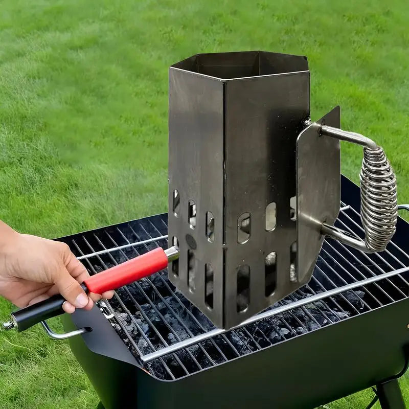 Chimney Charcoal Fire Tool Fast Fire Chimney Ignition Outdoor BBQ Rack Tool Metal Grilling Tool For Outdoor Camping Barbecue Qme China Mainland