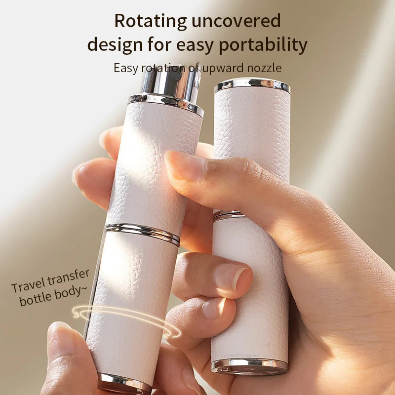 Leather Perfume Atomizer Portable Liquid Cosmetics Containers Qme