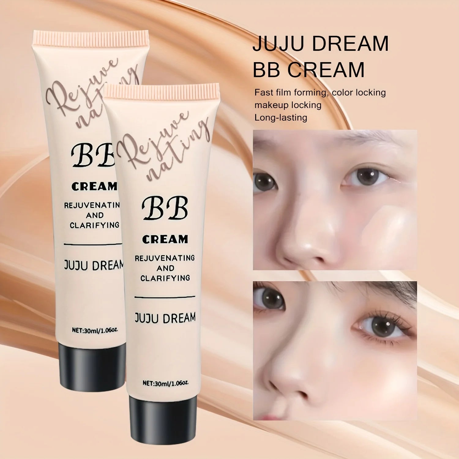 Natural Concealer BB Cream, moisturizing and nourishing, Korean natural translucent primer, long-lasting for all skin types Qme