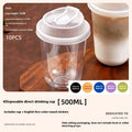 Transparent Coffee Cups Lids U-shaped Disposable Drink Milk Tea Qme A6