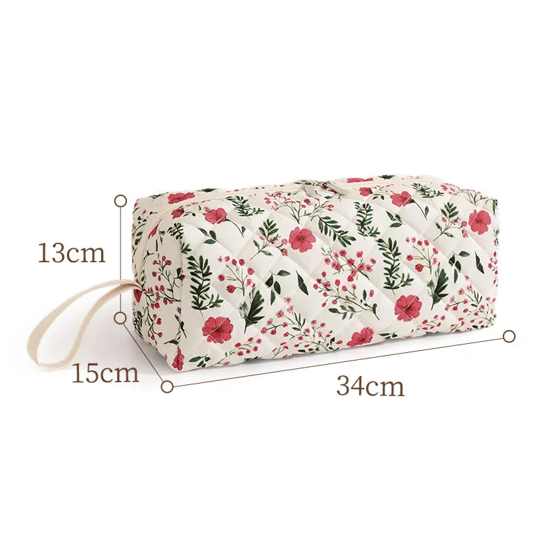 B New Model Portable Hair Dryer Storage Bag Hair Dryer Travel Storage Bag Storage Bag Portable Travel Case Storage Qme Red flowers