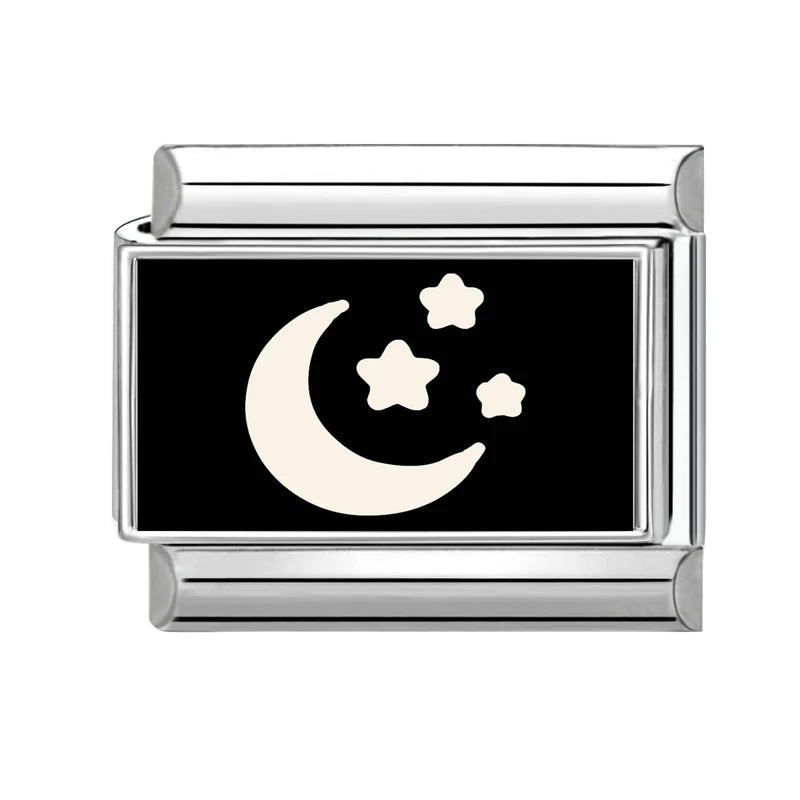 Fashion Women's Daisy Sun Stars NO 8 Ball Italian Charm Links Fit