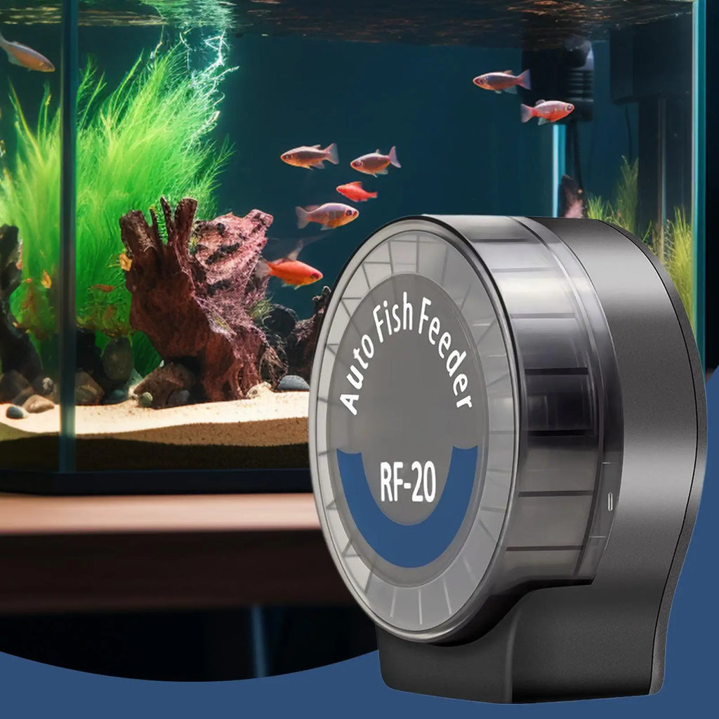 Aquarium Feeder Smart 6-Level Control Automatic Fish Food Dispenser Qme