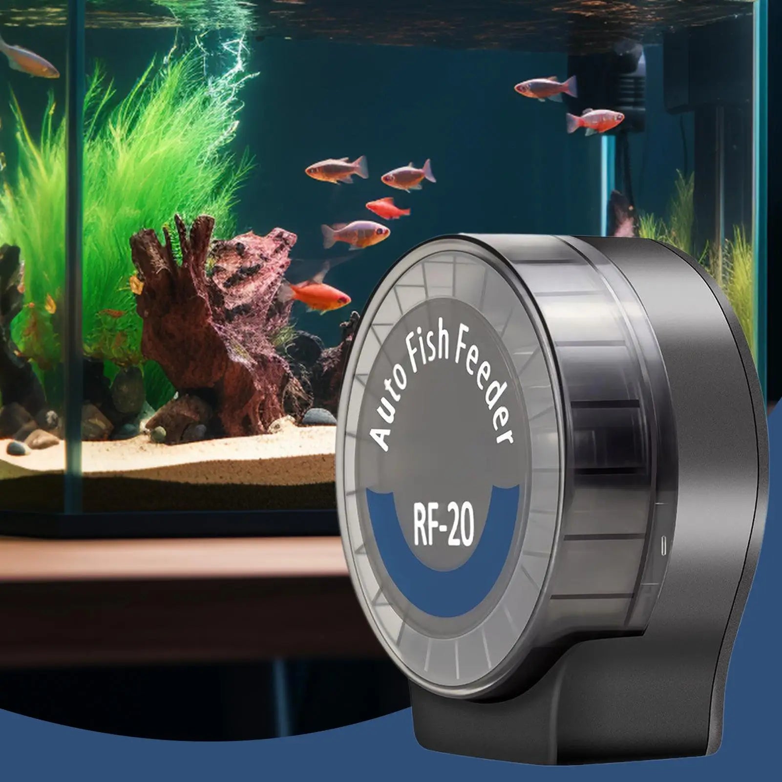 Aquarium Feeder Smart 6-Level Control Automatic Fish Food Dispenser Qme