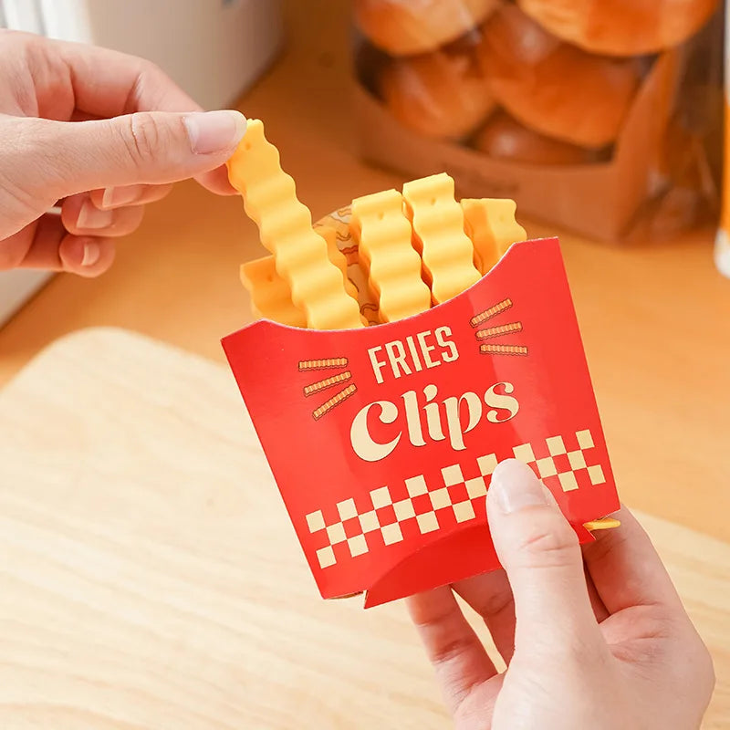 French Fries Sealing Clip Refrigerator Sticker Snack Food Bag Qme