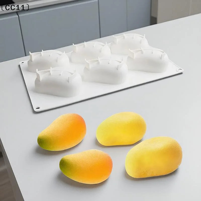 Fruit Series Silicone Mold Mango Shape Baking Chocolate Mousse Cake Qme