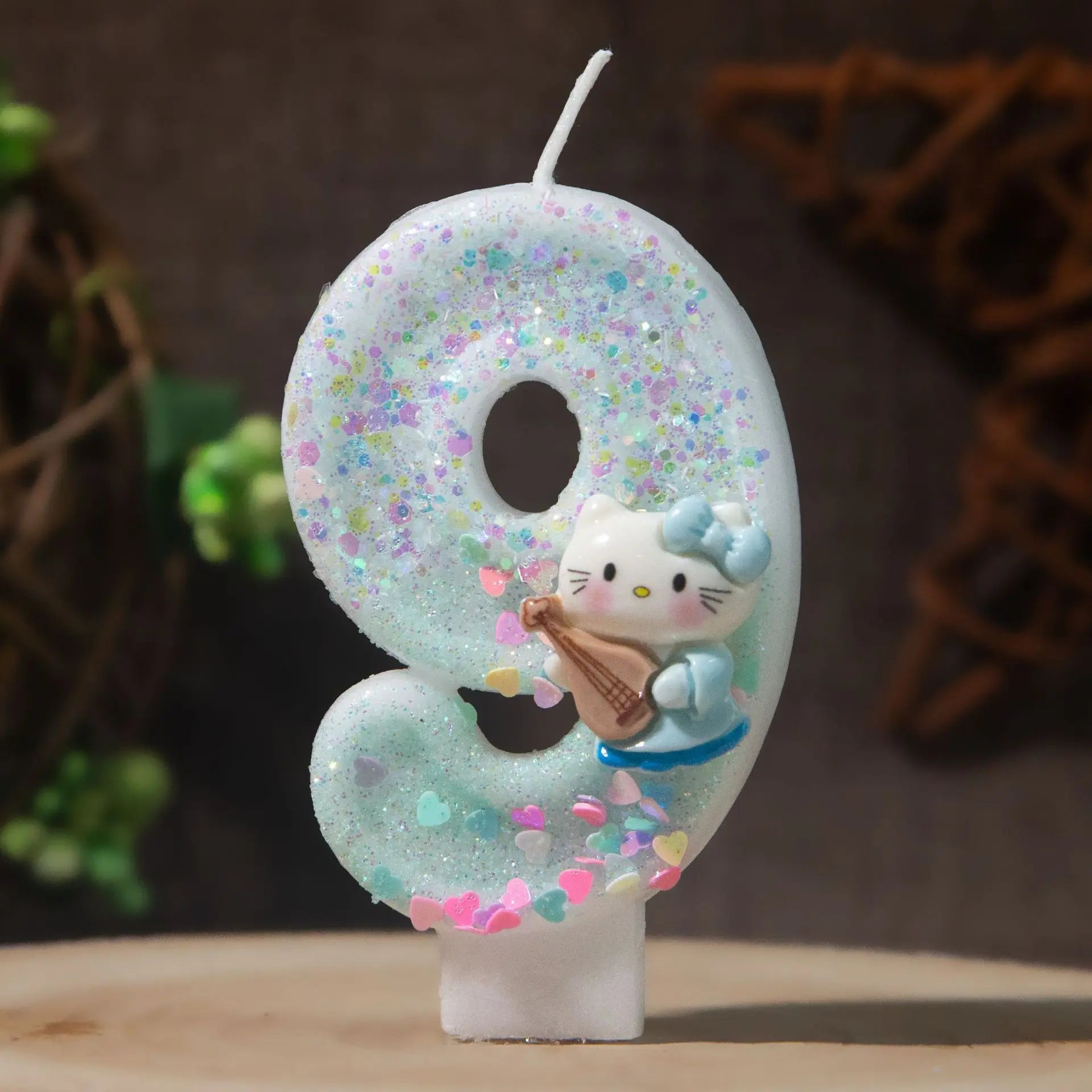 Hello Kitty Number Birthday Candles 0-9 Cartoon Cake Topper Decor Qme 9