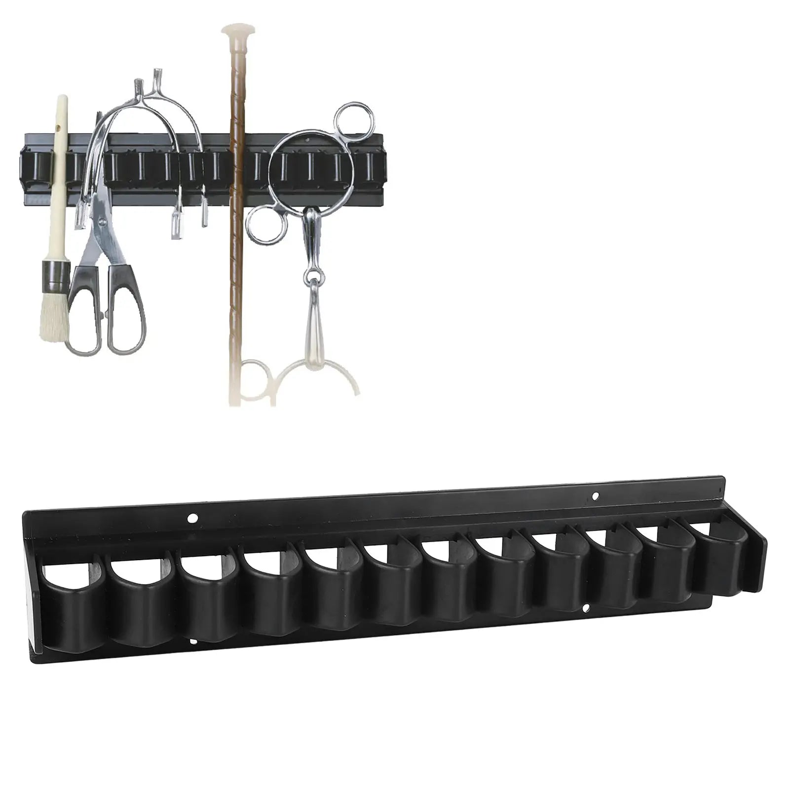 Horse Whip Crop Holder Rack Plastic Stable Whip Storage Stand Space Saving Easy Install Horse Riding Equipment Farm Stable Stand Qme