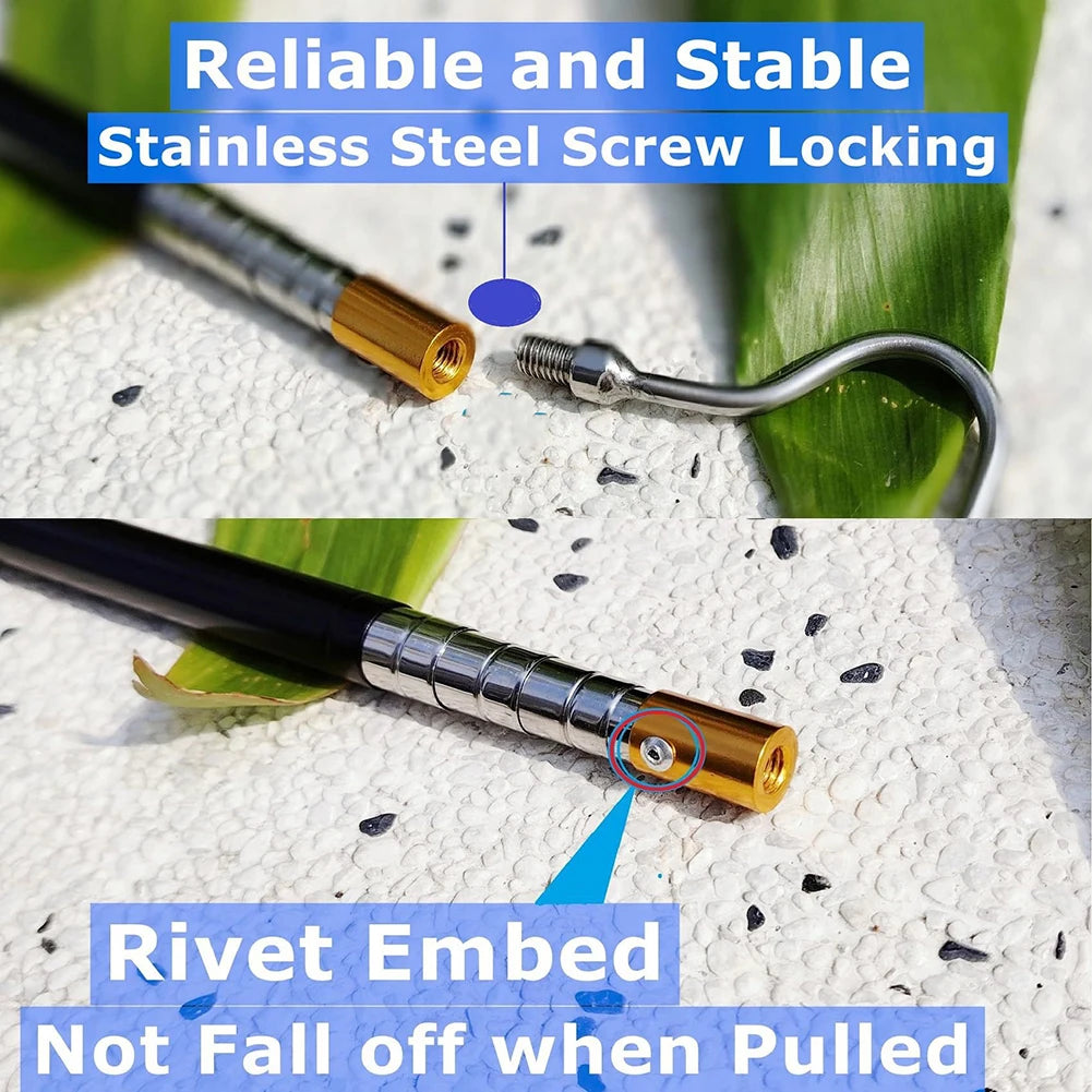 Telescoping Pole RV Awning Opener RV Camping Outdoor Setup Stainless Steel Construction Multi-section Locking System Qme