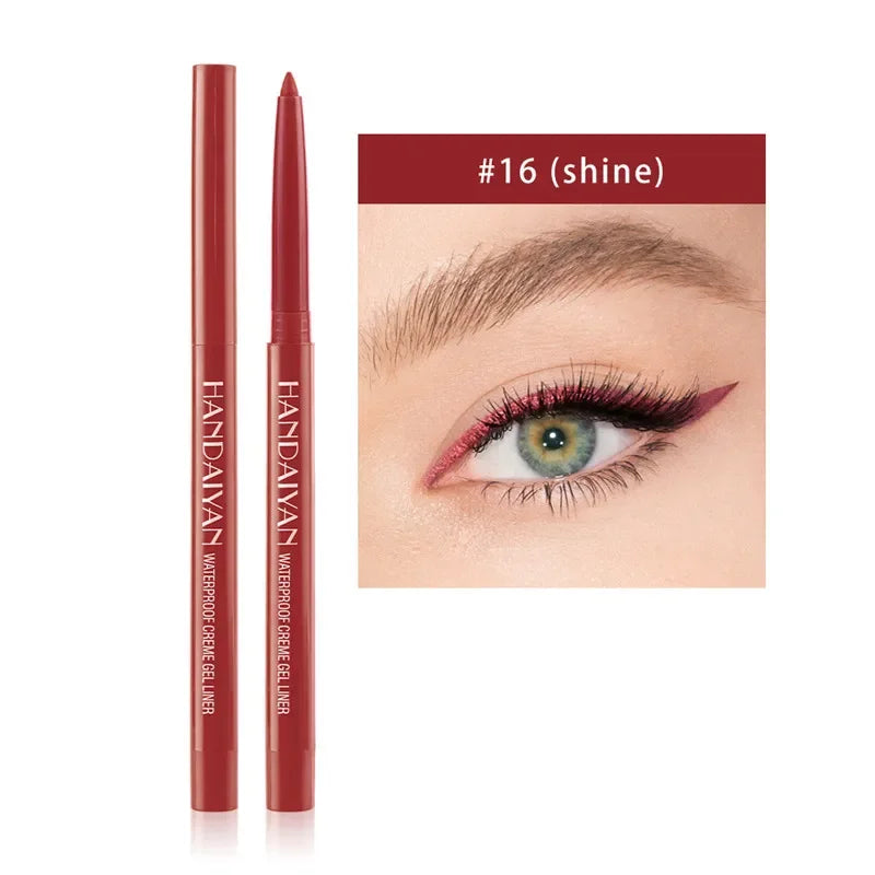 20 Colors Waterproof Matte Eyeliner Gel Long Lasting Professional Sweatproof Non-smudge Multicolor Ultra-fine Eyeliner Pencil Qme 16
