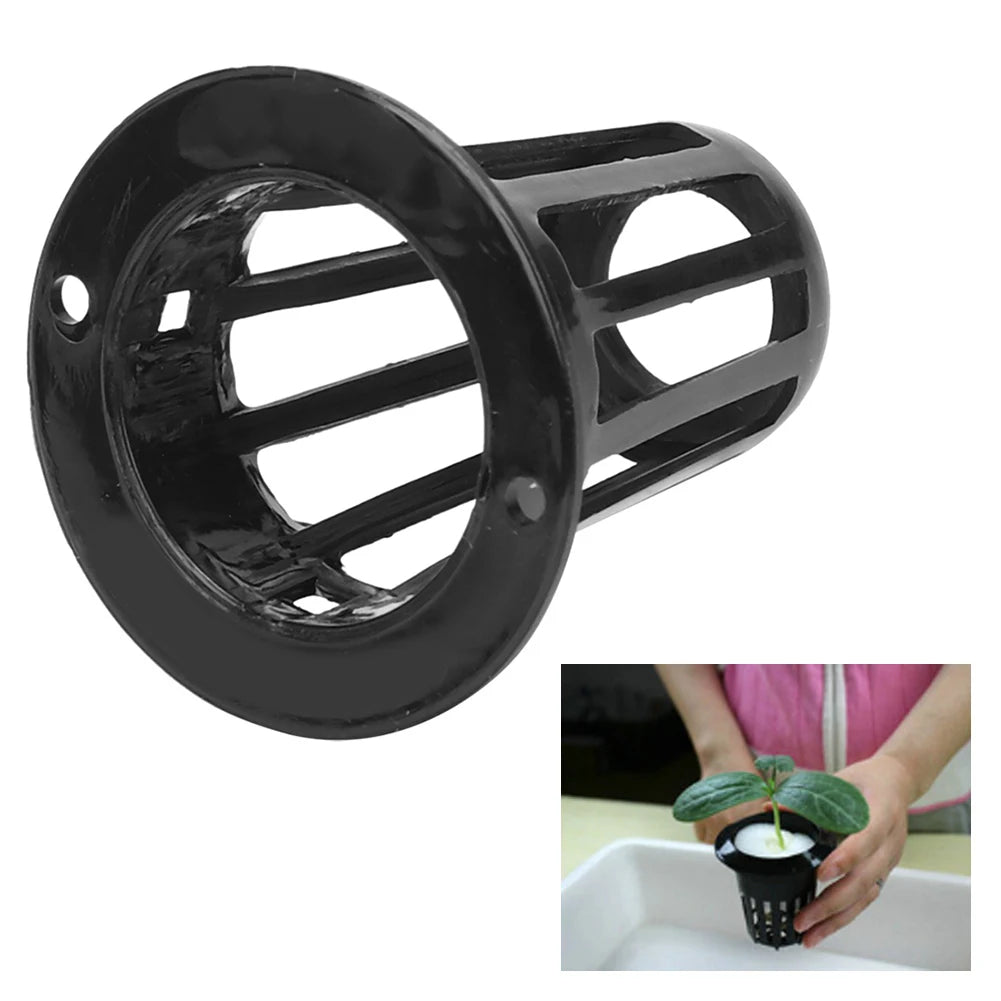 100Pcs Hydroponic Net Pots Greenhouse Mesh Plant Cups Soilless Cultivation Flower Growing Basket Nursery Planting Containers Qme