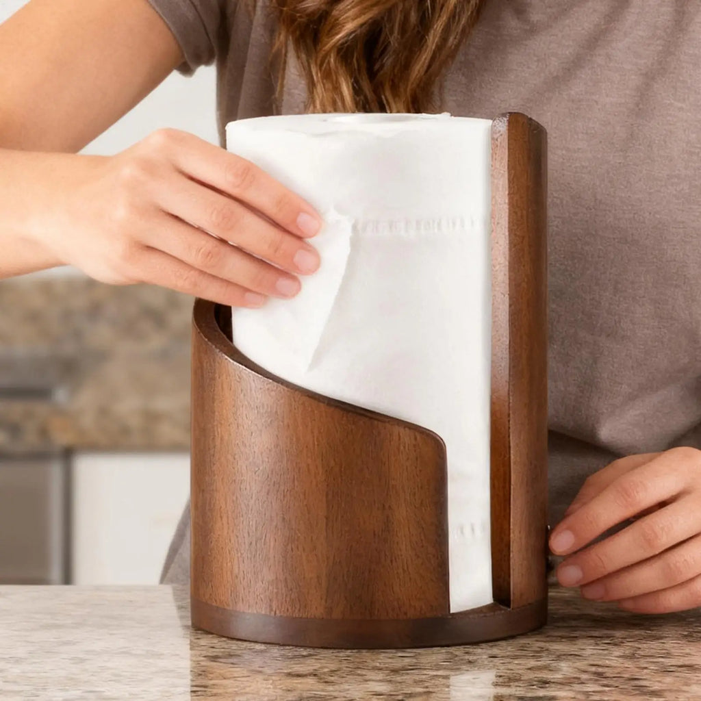 Paper Towel Holder Napkin Dispenser Stand Paper Towel Holder for Kitchen Roll Organize for Bathroom Dining Table Cabinet Qme