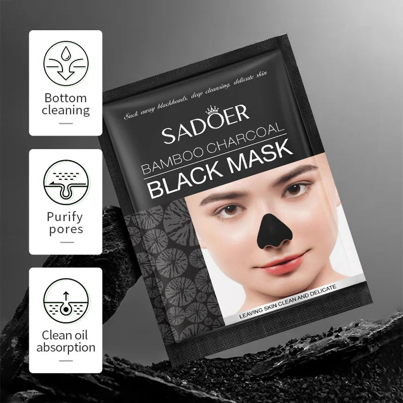 Bamboo Charcoal Blackhead Removing Peel-off Mask 10-Piece Travel Qme