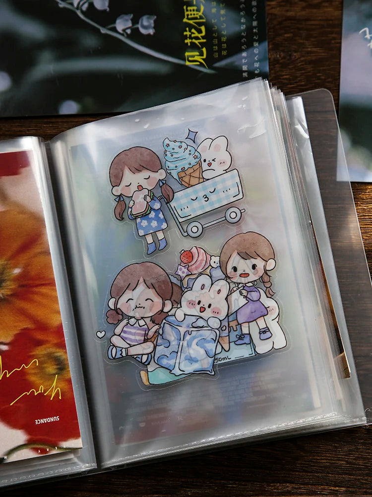 40 Pages/Book A6 Pocket Transparent Photo Postcard Organizer DIY Decorative Book Large Capacity Organizer Album Book Qme