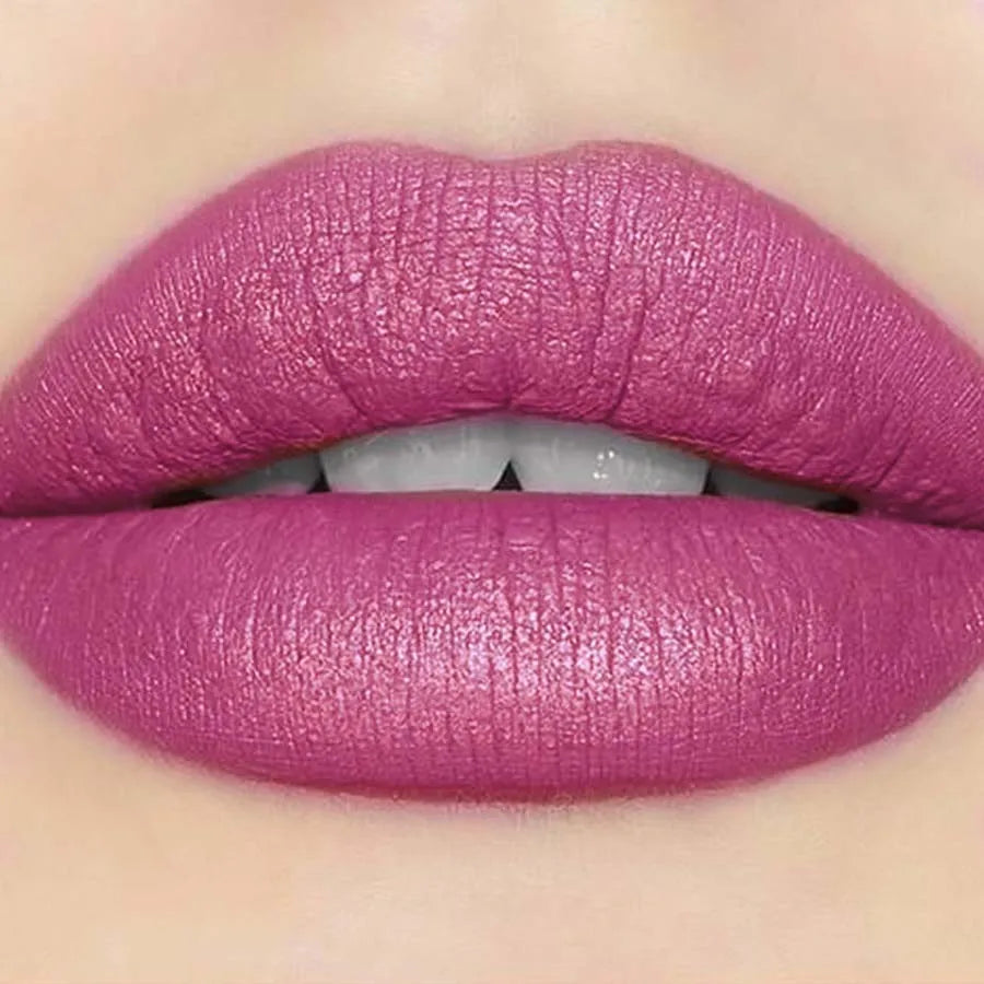 Red Metallic Lipstick Longlasting Glitter Lip Glaze Waterproof Qme