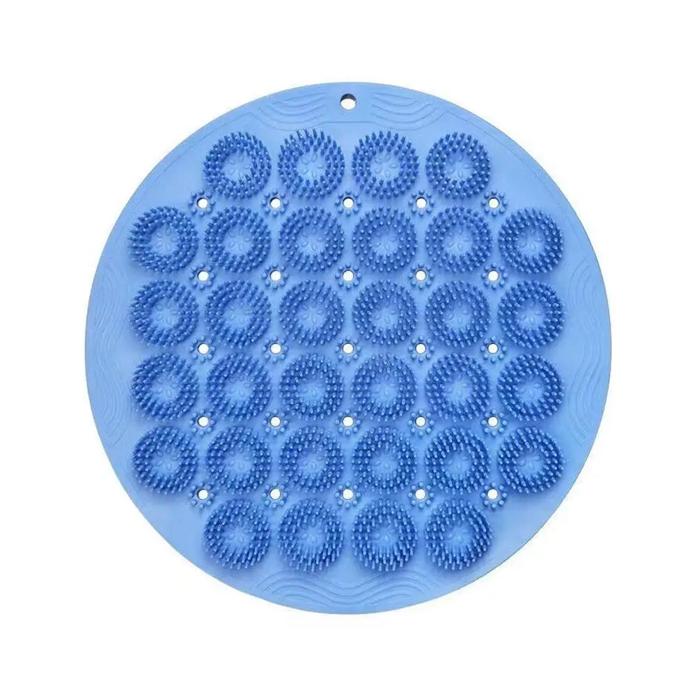 Exfoliating Shower Foot Back Scrubber Massage Pad Wall Mounted Qme B