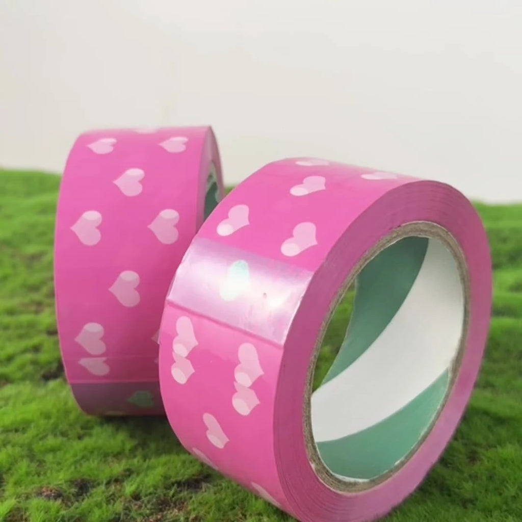 Packaging Tape, Gift Tape, Love Packaging Tape Printed Tape, Suitable for Gift Box Packaging, Express Delivery, Warehouse, Qme