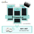 NATUHANA Wholesale 3Cases Lot 8 15Mixed L L+ LC LD LU Curl Matt Black Qme LD 0.07mm 8mm