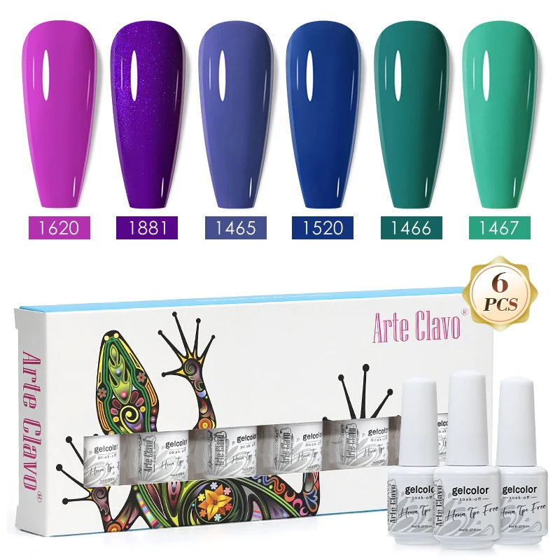 Arte Clavo Colourful Box Nail Gel Polish Semi Permanent UV Led