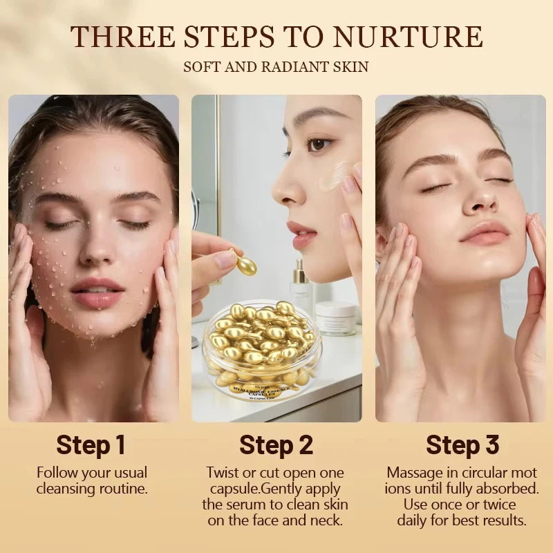 30PC Collagen Face Care Capsules Serum Spot Acne Wrinkle Remover Firming Whitening Hyaluronic Acid Essence Skin Care New style Qme