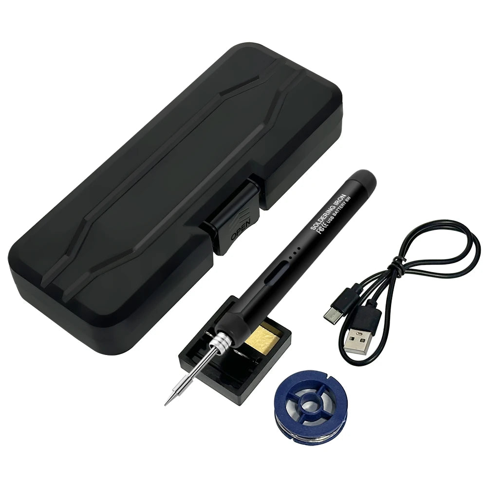 USB Soldering Iron Mini Small Portable Household Type-c Interface Qme black