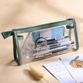 Transparent Pencil Case Large Capacity Simple Clear Pen Bag Exam Qme A5