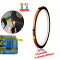 Gold Finger High Temp Heat Resistant Tapes Polyimide Adhesive Battery Wire Insulation Antistatic Circuit Board Protection Tape Qme 0.5cmX33M