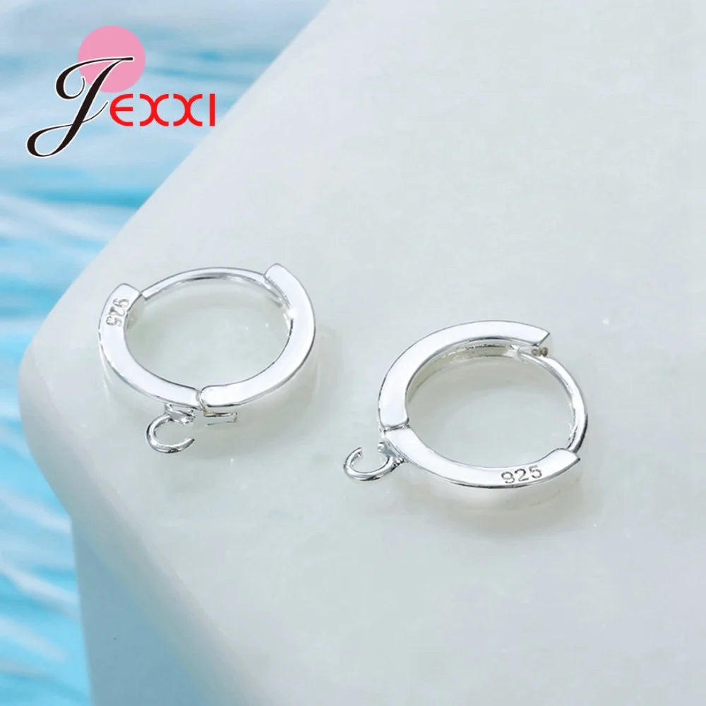 New Arrival Genuine 925 Sterling Silver Color Earrings Findings Fashion Jewelry Accessories Support Wholesale/Retail/Drop Ship Qme