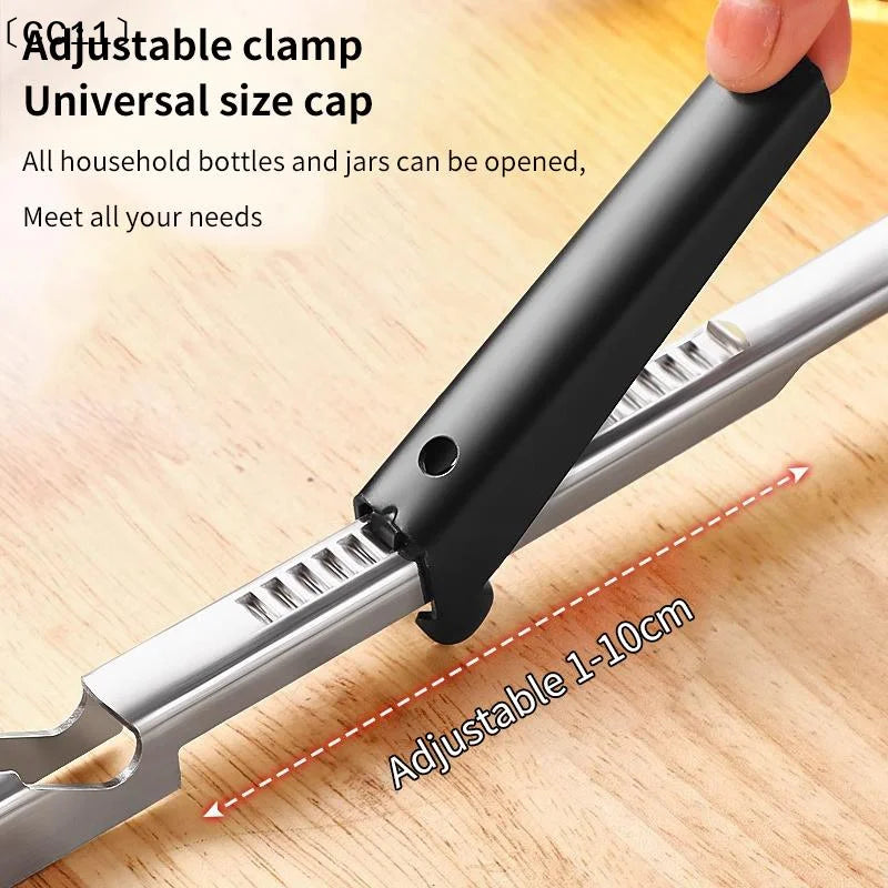 Adjustable Stainless Steel Jar Opener Lid Gripper Bottle Weak Hands Qme