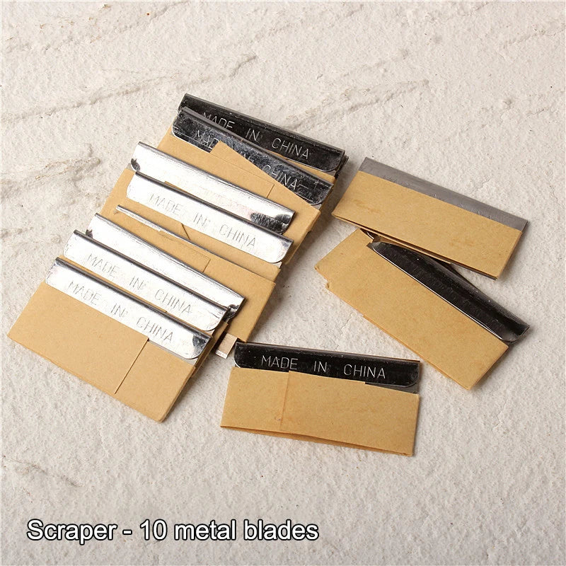 Nail Art Scraper French Manicure Stamp Tools Removable Cleaning Qme A5