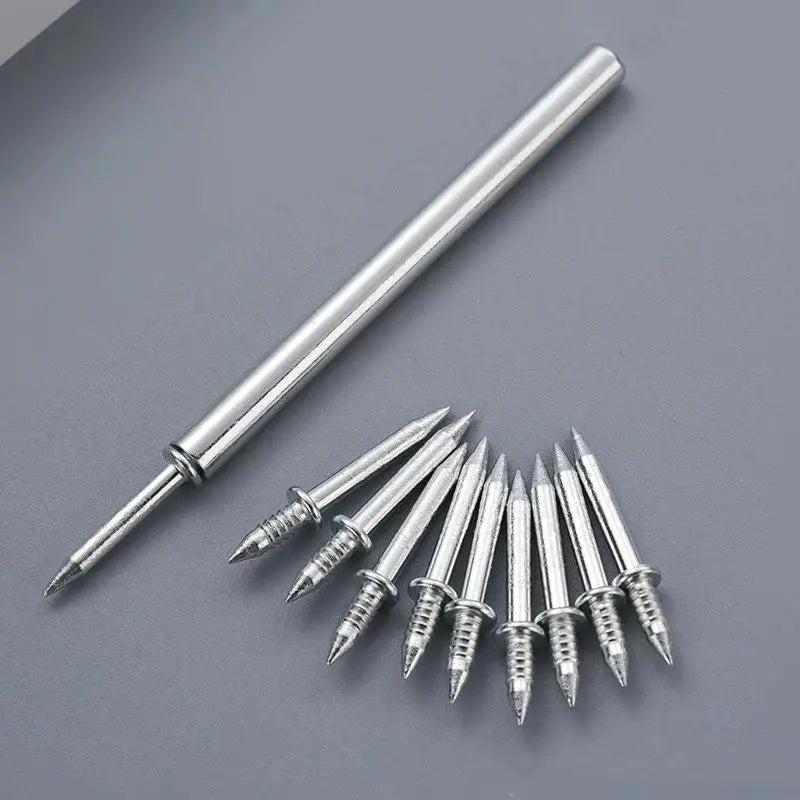 50/100pcs Double Head Nails Seamless Nails Skirting Thread Seamless Nail Without Marks Metal Rust-Proof Nails Wood No Trace Qme
