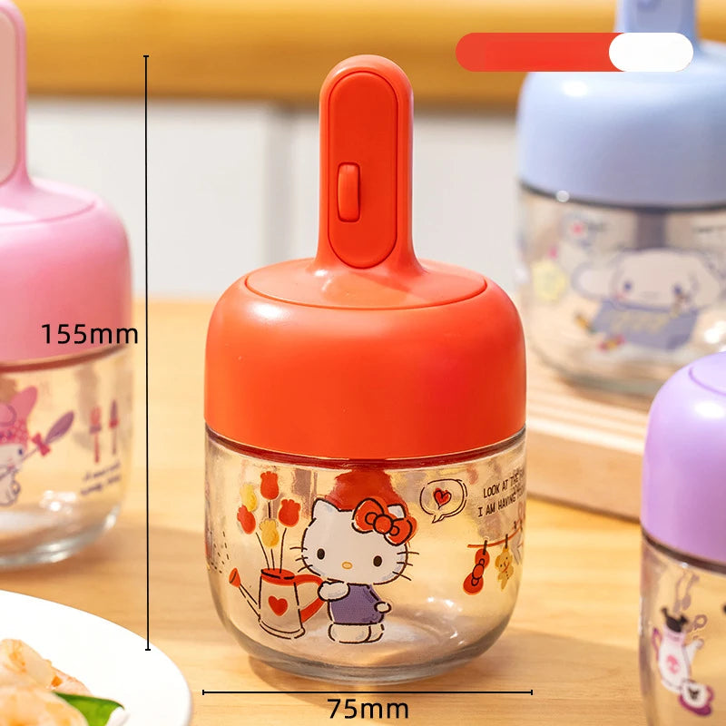 Hello Kitty Kuromi Expandable Seasoning Jars Kitchen & Home Airtight, Moisture-Proof Set Salt-Control Seasoning Portion Bottle Qme