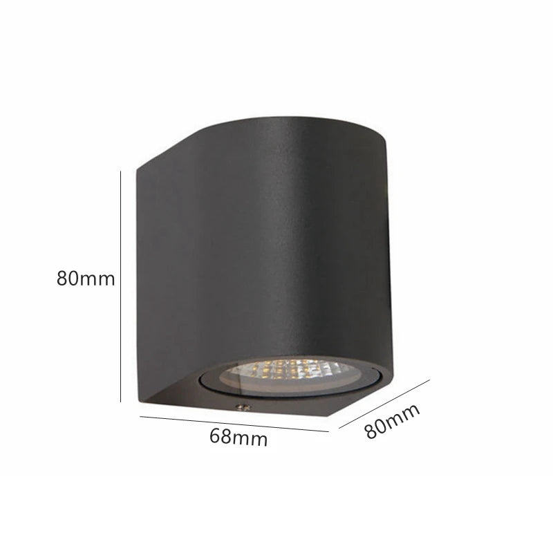 LED Outdoor Wall Light 5W 10W GU10 Up And Down Luminous Wall Lamp Waterproof Garden Exterior Villa Courtyard Porch Sconces Light Qme 2011