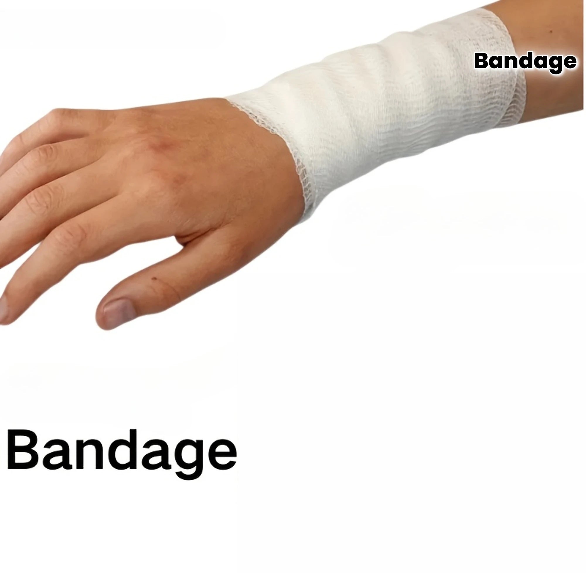 Bandage, stretchable and breathable gauze, suitable for wound care, post-surgical care, incision and injury treatment Qme