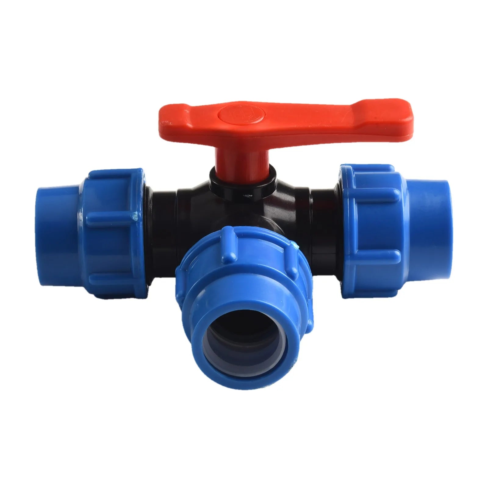20/25/32/40/50mm PE Pipe Faucet Diverter 3-Way Ball Valve Ball Valve Garden Lawn Irrigation Water Pipe Fitting Qme