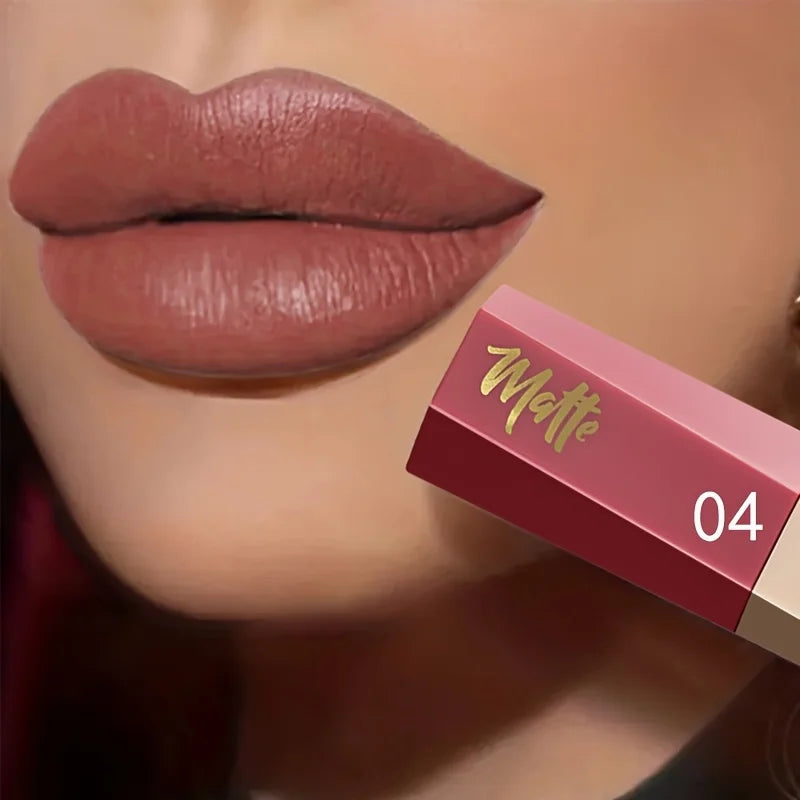 Waterproof Matte Velvet Lip Tint Long-lasting Nude Glaze Sexy Smooth Qme 04
