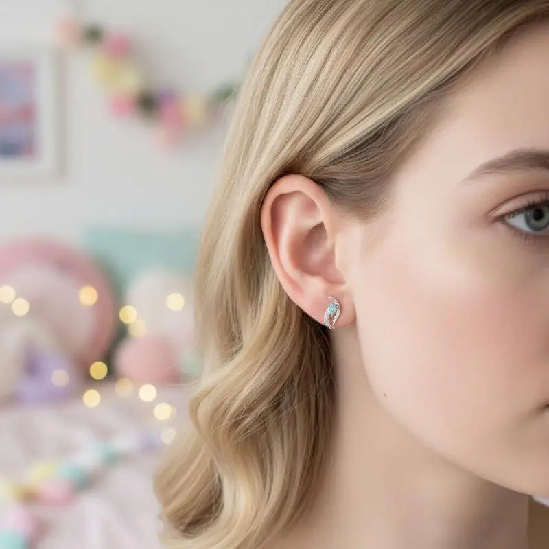 Y2K Silver Wing Heart Cartilage Earrings Star Cross Snowflake Dangle Stud Earrings For Women Punk Party Jewelry Qme